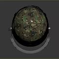 Protective Camouflage Helmet With Transparent Face Shield And Secure Strap Design
