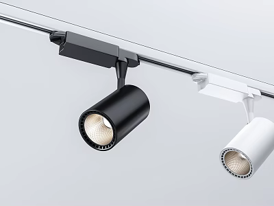 Modern Track Spotlights Black And White For Interior Home Lighting Fixtures 3d model