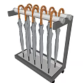 Sturdy Metal Umbrella Stand Holding Multiple Black Umbrellas For Home Use