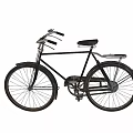 Vintage Black Bicycle With Steel Frame Rear Rack And Classic Design