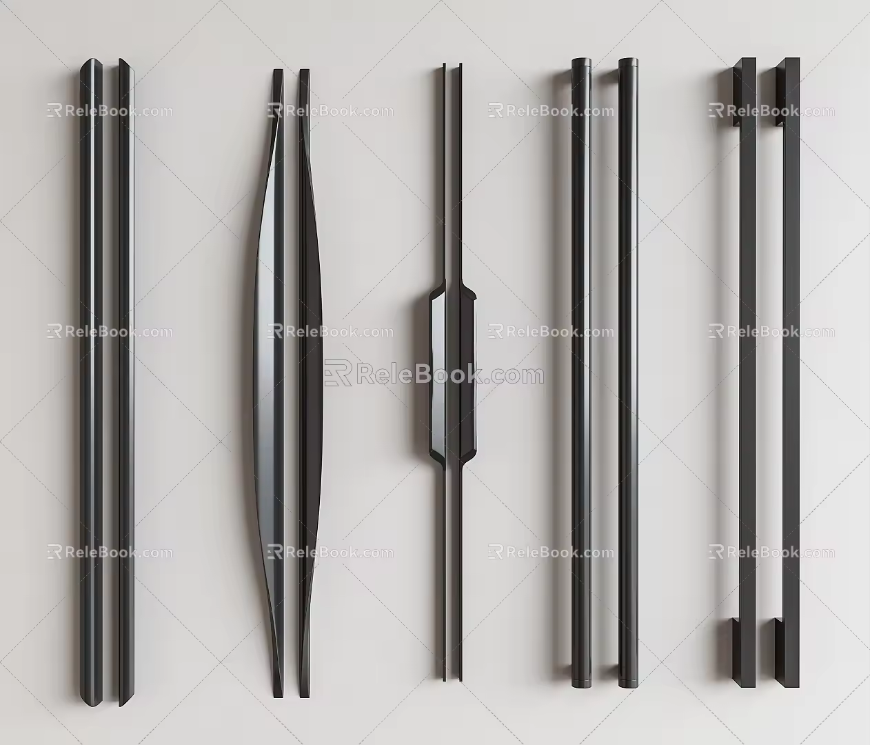 Modern Minimalist Handle Wardrobe Handle Glass Door Handle Door Handle Door Handle Large Door Handle Cabinet Door Handle 3d model