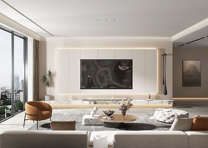 modern living room 3d model