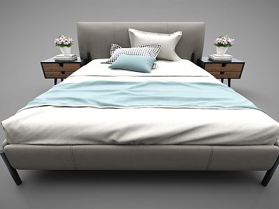 modern single bedding model