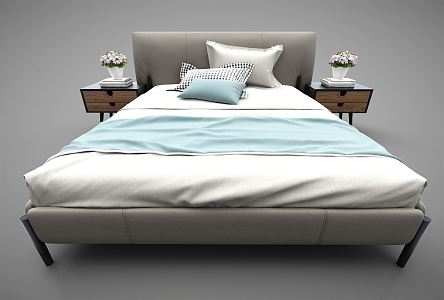 modern single bedding 3d model