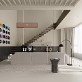 Modern Minimalist Open Concept Dining Living Room With Large Windows Wooden Elements Sofa Coffee Table And Lighting