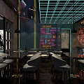 Bar Restaurant Grill 3d model