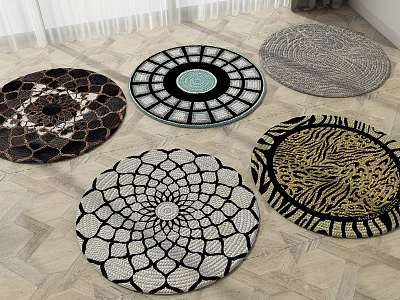 Various Patterned Round Inflatable Air Models For Home Floor Decoration 3d model