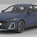 Blue Sedan With Modern Sleek Exterior Design LED Headlights And Sporty Alloy Wheels