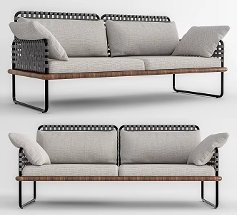 Double sofa 3d model