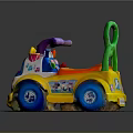 Children's Colorful Toy Car With Playful Design And Cartoon Patterns