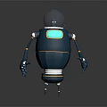Modern 3D Robot Design With Transparent Head Blue Body Mechanical Arms And Legs