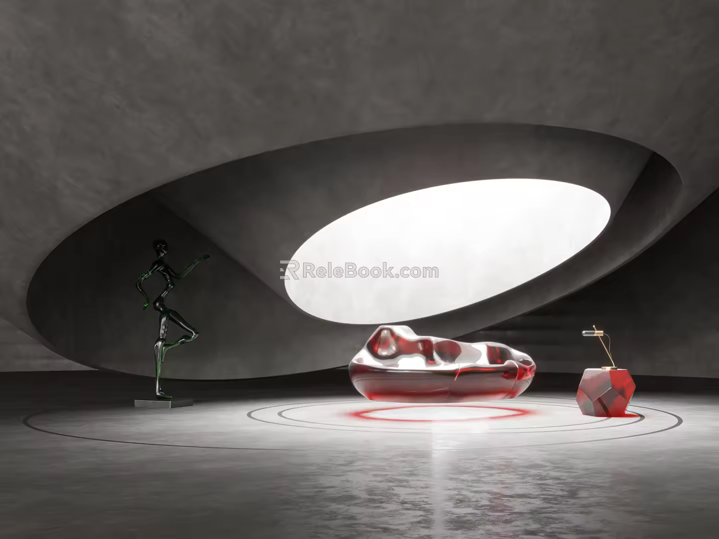 Modern shaped sofa 3d model