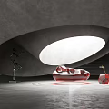 Modern shaped sofa 3d model