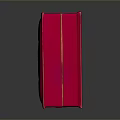 Stylish Red Clothing Accessory Storage Box With Golden Decorative Design