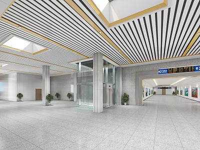 Train station Train station Bus station Airport station Indoor outdoor building Station entrance 3d model
