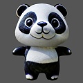 Panda Doll Toy Muppet Doll Panda Doll Bear Muppet Plush Toy Panda Pillow Animal Doll Doll Toy 3d model