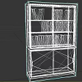 Gray Bookcase With Multiple Shelves Filled With Books And Lower Cabinet Doors