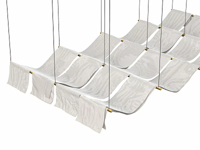 Chinese Curtain Slow Ceiling Yoga Room Ceiling Tea Room Ceiling Slow Ceiling Danging Yarn 3d model