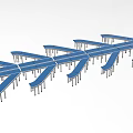 Industrial assembly line automatic assembly line belt line automatic transmission line 1548 3d model