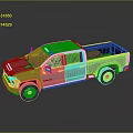 White Military Truck With Black Cargo Bed Roof Warning Lights And Rugged Design