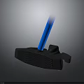 Modern Black Base With Blue Elongated Bar Electronic Device Component Structure