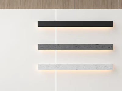 Sleek Modern Linear Wall Sconces With Three Color Options For Home Interior Lighting 3d model