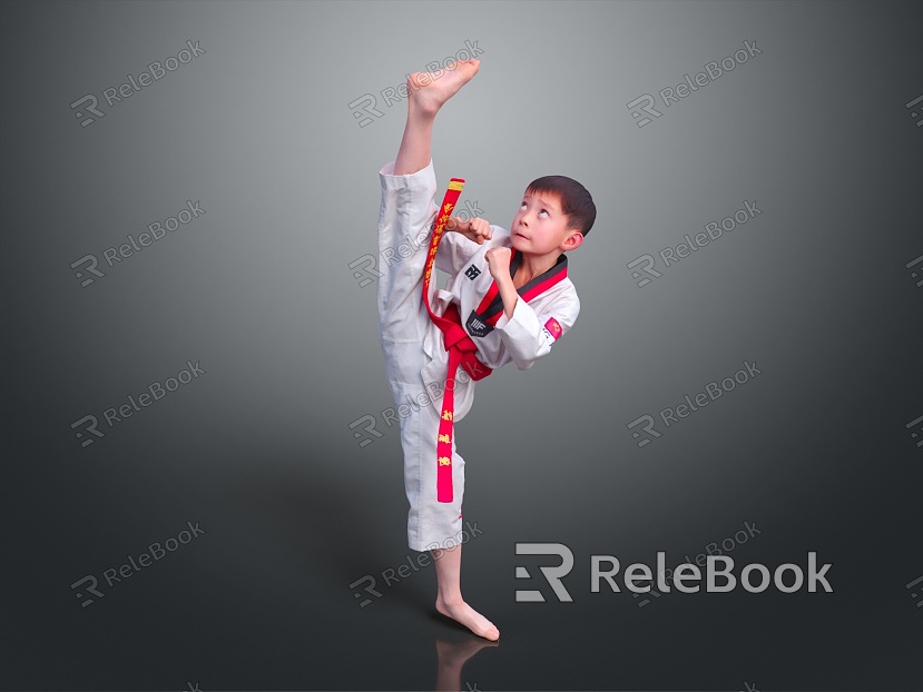 Modern Boy Taekwondo Female Taekwondo Athletes Sanda Far Mobilize Free Fight model