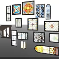 Decorative Stained Glass Window Designs With Various Patterns For Home Furniture Interiors