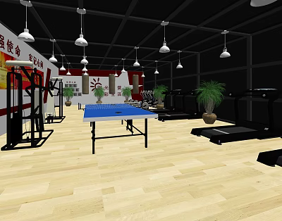 Modern Gym 3d model