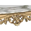 Elegant Marble Top Table With Gold Carved Legs And Ornate Design