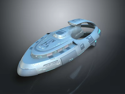 Futuristic Cosmic Spacecraft With Advanced Sleek Design For Space Exploration Missions 3d model