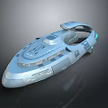 Futuristic Cosmic Spacecraft With Advanced Sleek Design For Space Exploration Missions 3d model