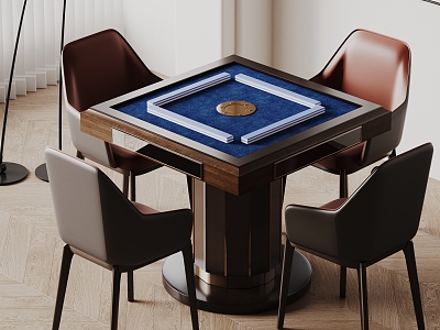 Modern Mahjong Table and Chair model