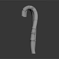 Two Gray Curved Industrial Pipe Fittings With Ring Shaped Structures