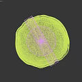 Modern Spherical Pendant Lights With Translucent Colorful Texture And Black Accent Band Design