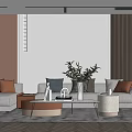 Modern Sofa Coffee Table Combination Simple Sofa Coffee Table Combination 3d model