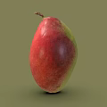 Fresh Red and Green Mango Fruit Isolated on Simple Green Background 3d model