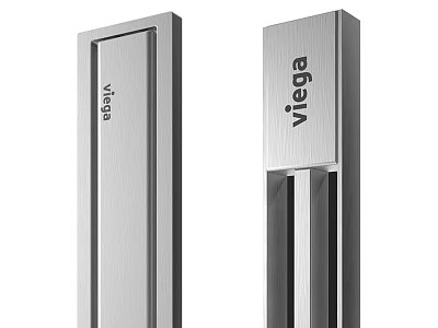 Viega Silver Stainless Steel Washing Essentials For Daily Bathroom Use 3d model