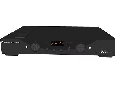 Black AudioControl TV Accessory With Digital Time Display Knobs And Buttons 3d model