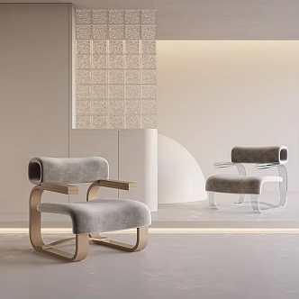 Modern single sofa single chair 3d model