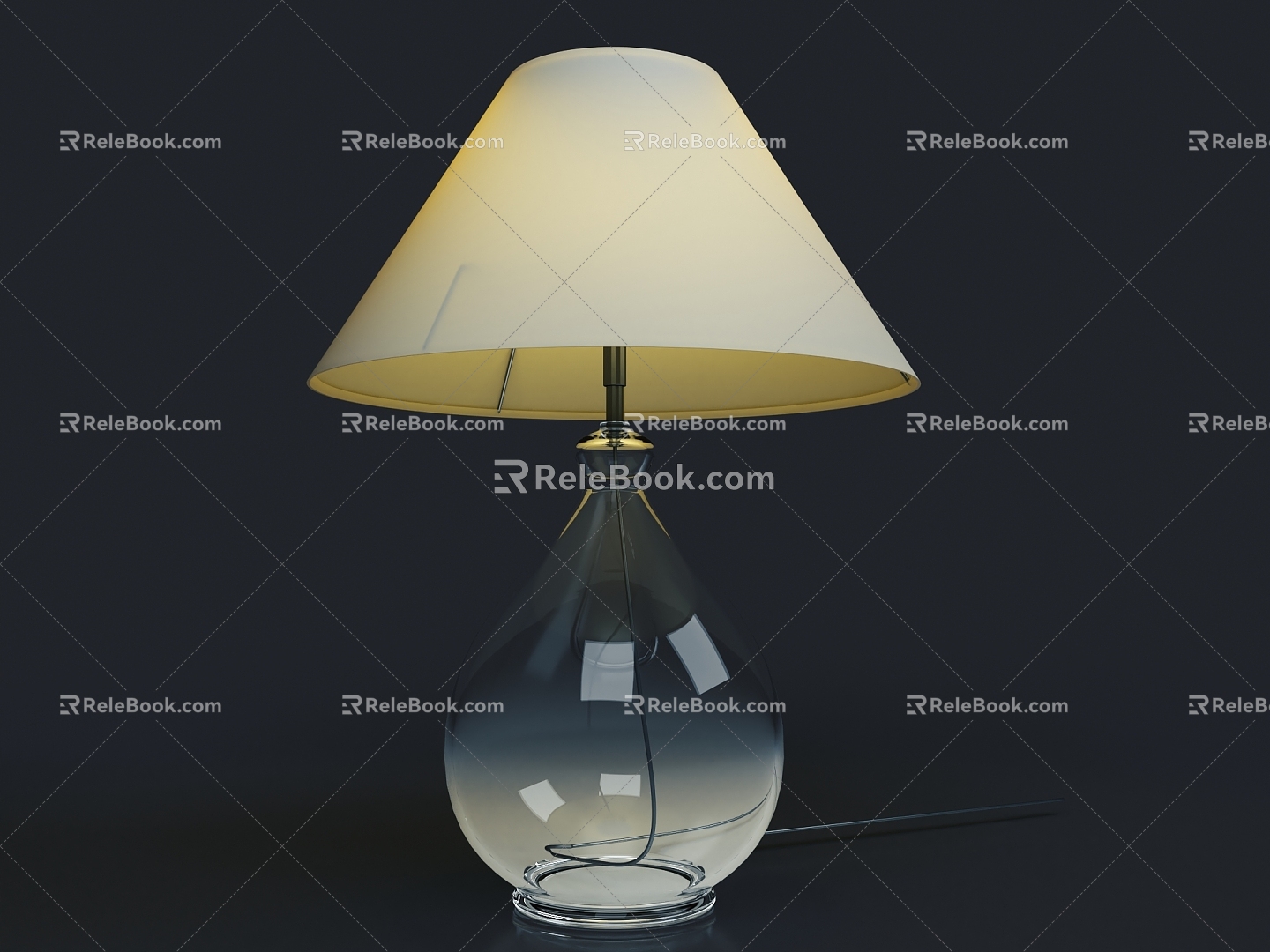 Table Lamp Night Lamp Glass Table Lamp 3d model