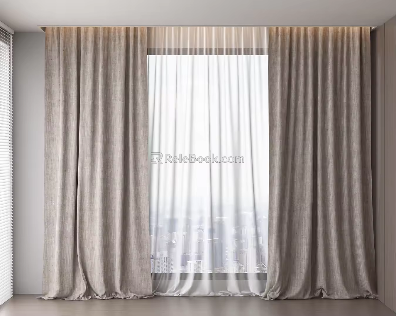 Curtain Window Screen 3d model