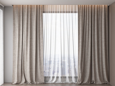 Curtain Window Screen 3d model