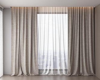 Curtain Window Screen 3d model