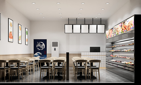 Modern Fast Food Restaurant 3d model