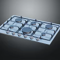 Modern Gas Stove With Multiple Burners And Control Knobs For Home Use 3d model