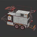 Industrial Trailer Mounted Equipment With Metal Frame Control Panel And Wheels