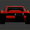 Red Sports Car With Sleek Body Design Black Windows And Reflective Surface