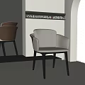 Modern Leather Dining Chairs With Beige And Brown Upholstery And Black Legs In Minimalist Interior
