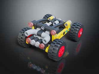 Modern all-terrain vehicle toy car four-wheeler beach car 3d model